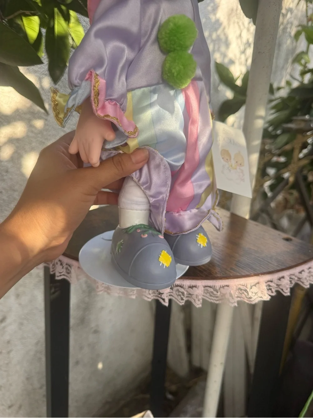 Precious Moments Purple Plush Clown Doll with Pastel Outfit